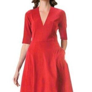 Cotton jersey fit-and-flare dress